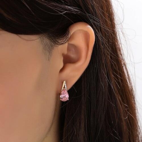 Женские золотые серьги Dckazz China At AliExpress