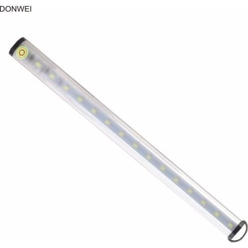 DONWEI USB Charging 15 LED Touch Switch Night Light Flash Lights 4 Modes Dimmer Bar Lamp for Kitchen Cabinet Travel Camping
