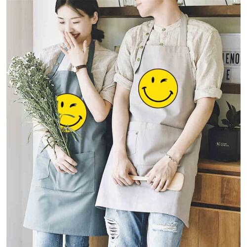 Cotton apron tea coffee fruit shop supermarket overalls men and women waist waiter apron logo print