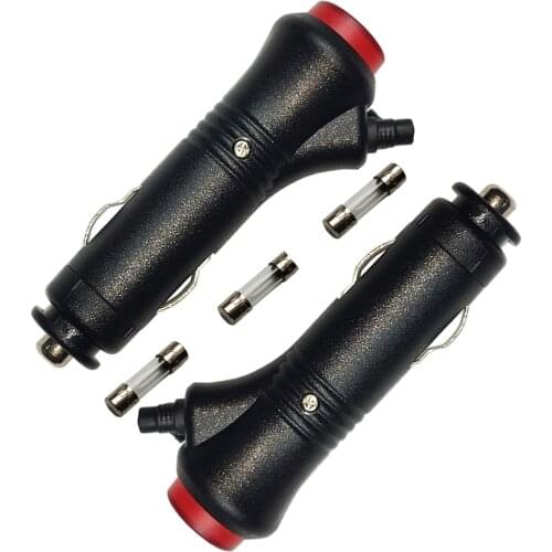 JKM 3 PCS Car Motorcycle Cigarette Lighter Socket Plug Adapter 12V 24V Auto Parts Universal With Switch 3PCS 5A Fuse