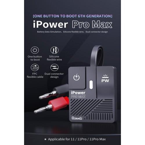 Qianli iPower MAX Pro DC Power Supply Cable for iPhone 6/6P/6S/6SP/7/7P/8/8P/X/XS/XS Max with On Off Motherboard Power Switch