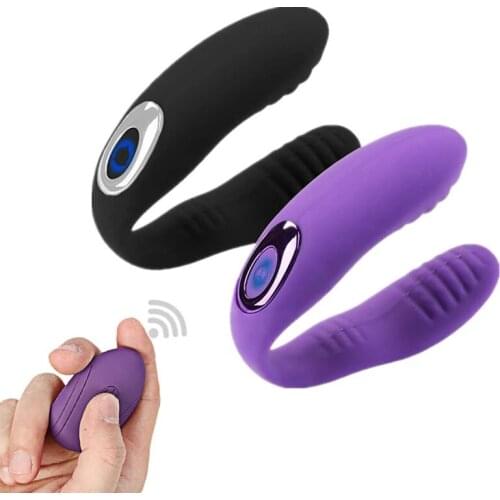 KISSCAM Vibrating Vagina Clitoris Stimulator U Type Vibrator for Women Masturbator Wireless Remote Vibration for Adult Sex Toys