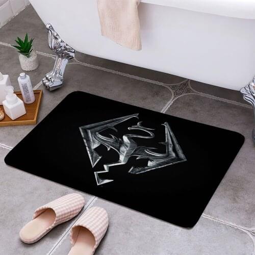 Skyrim Symbol 3D Print Doormats Rectangle Non-Slip DoorMat Bedroom Kitchen Entrance Print Door rugs Dropshipping