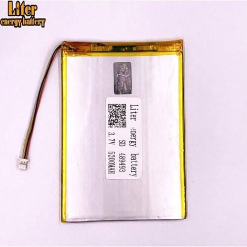 Plug 1.0-4P 3.7v 489493 459595 5200mah Polymer Lithium Li-Po Rechargeable Battery For MP5 GPS DVD E-book Tablet PC video gamey