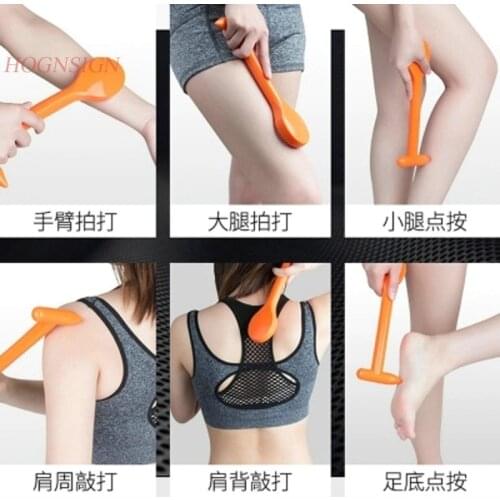Massage hammer Meridian Clapper Silicone Rubber Body Massage Stick Hammer Beat Fitness Health Pat Sha Board Sand Massager