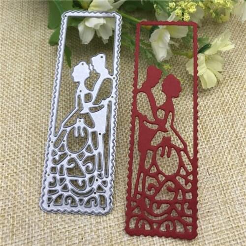 Metal Cutting Dies wedding bride and groom background mold art cutter Scrapbooking album card punch stencils