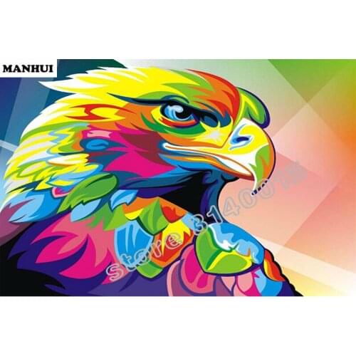 Diy square drill diamond painting cross stitch mosaics Full 100% cover embroidery animal Eagle head diamond embroidery ABC069