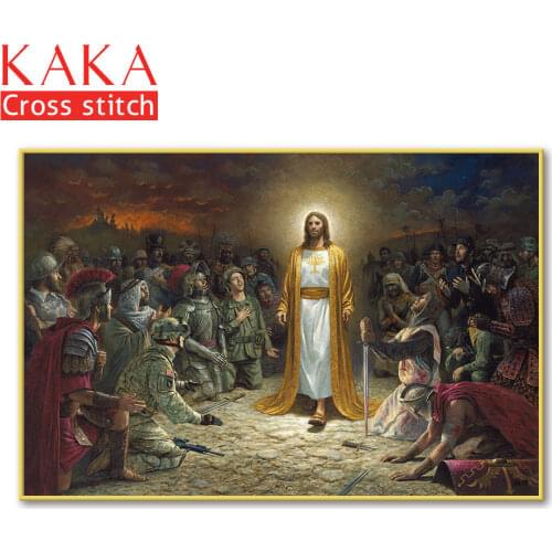 Cross stitch kits,Embroidery needlework sets with printed pattern,11CT-canvas for Home Decor Painting,Portrait Full NCKP054