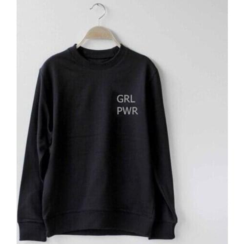 New arrival "GIRL POWER" Women sweatshirt pullover high quality jumper girls hoodies fashion casual tops S-XXXL