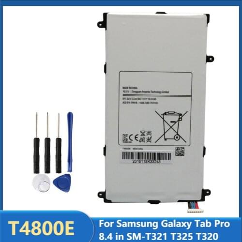 Original Replacement Tablet Battery T4800E For Samsung Galaxy Tab Pro 8.4 in SM-T321 T325 T320 Rechargeable Battery 4800mAh