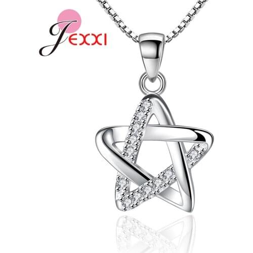 New Fashion 925 Sterling Silver Collar Necklaces Cubic Zirconia Flower Animal Shaped Korean Pendant Choker for Women Children