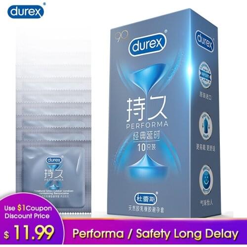 Durex Condoms Performa Safe Long Lasting Natural Latex Lubricated Delay Ejaculation Penis Sleeve intimate goods Sex Toys for Men
