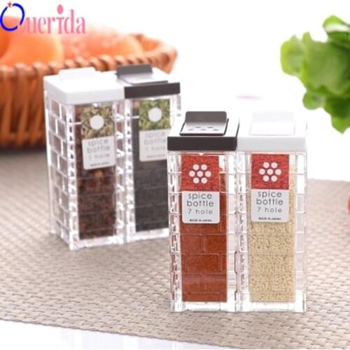 Mini Transparent Bottle Press Lid Salt and Pepper Spice Rack Jars For Spice Jar Storage Condimentos Spice containers Sugar Bowl