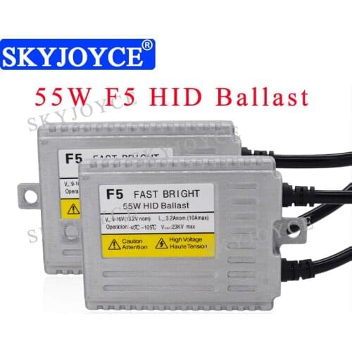 SKYJOYCE 12V AC 55W Fast Bright Ballast For headlight HID Bulb Kit Digital Slim Ignition Block 55W F5 Quick Start HID Reactor