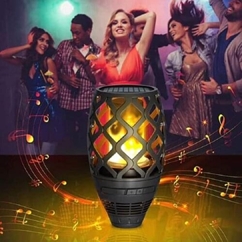 Solar LED light with bluetooth speaker wireless HD audio speaker waterproof endless music controlled by mobile phone pad
