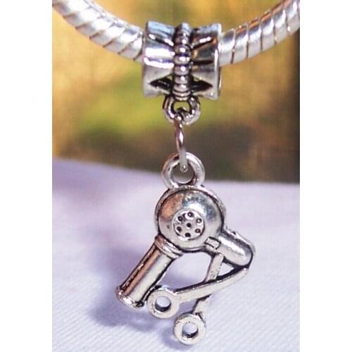 Hair Stylist Gifts Fashion Jewelry Tibetan silver Charm Scissors Blow Dryer Pendant Bracelets&Necklaces Jewelry Accessories q75