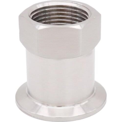1.5" Tri-Clamp x 1" Female NPT Adapter 50.5mm OD Sanitary Stainless Steel 304 Homebrew Clover Fitting Brewer Hardware