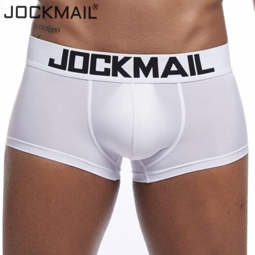 JOCKMAIL Brand Sexy Mens Underwear Boxer Shorts Mens Trunks Breathable ice silk Male panties underpants cuecas Gay underwear