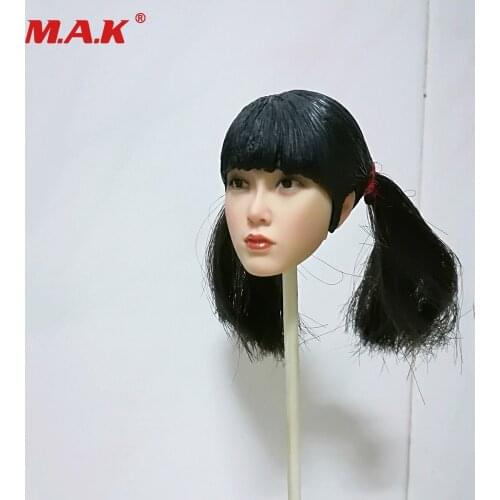 1/6 Republic of China Beautiful Female Head Sculpt Bangs Sister Girls Head Carved PVC Head Model for 12'' PH Action Figure