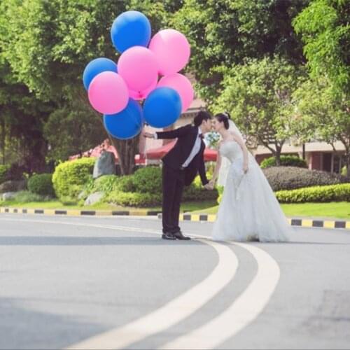 10pcs/lot pink white blue 27inch big balloon round latex balloon Wedding supplies marry ball globos wholesale Party decor