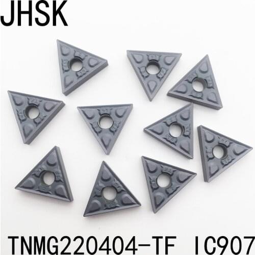 10pcs TNMG220404-TF IC907 carbide inserts cnc external cutter turning tool TNMG220404 carbide turning inserts tools blade