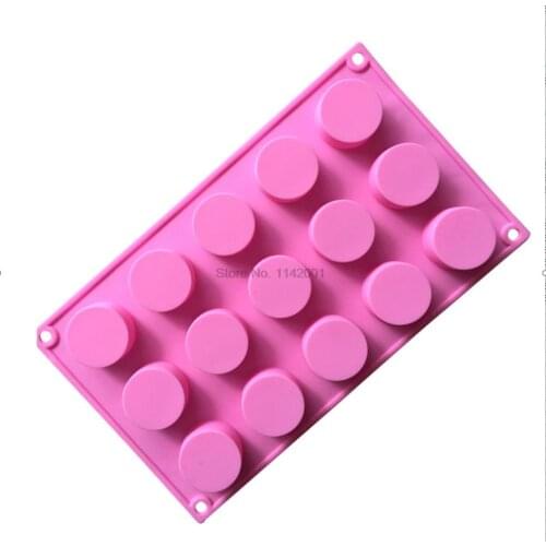 50pcs 16 Holes Round Soap Silicone Mold Relief Fondant Cake Decorating Tools Chocolate Gumpaste Candy Clay Moulds