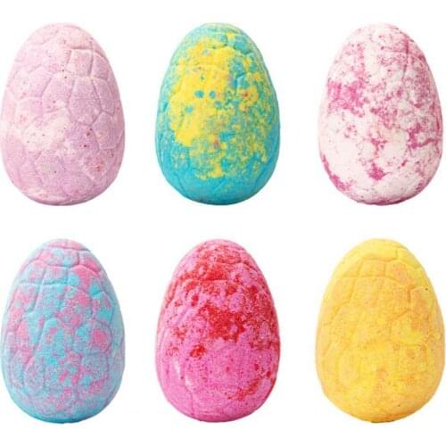 6Pcs/Set Bath Bomb Ball Set Dinosaur Egg Shape Clean Plant Extract Bubble Soap Home Children Bath Ball