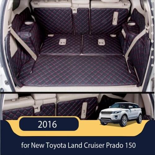 Car Travel ) Good! Special trunk mats for New Toyota Land Cruiser Prado 150 7seats 2016 waterproof boot carpets for Prado 2016