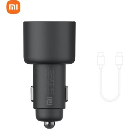 Xiaomi Car Charger 100W Max USB-A 5V 3A Dual USB Fast Charging QC Adapter USB-C For iPhone Samsung Huawei Xiaomi 10 Smartphone