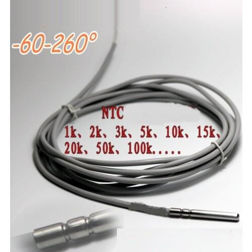NTC temperature sensor waterproof probe high and low temperature resistant 1k 2k 5k 10k 15k 20k 50k 100k