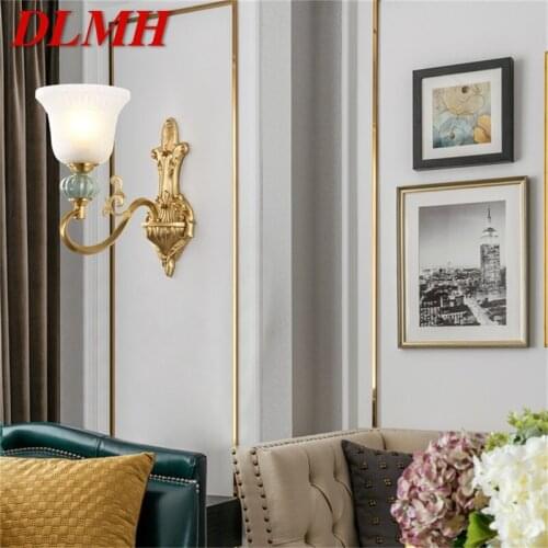 DLMH Copper LED Wall Sconces Lamp Modern Luxury Design Ceramic Light Indoor For Home Bedroom Corridor