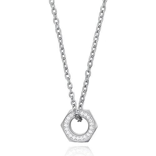 Korean Designer Ring NecKlace Diamond Simple Niche Mens Street All-Match Titanium Steel Jewelry Accessories