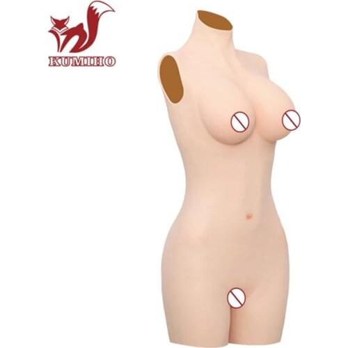 KUMIHO Silicone 3-point Fake Vagina Crossdressing Breast Forms Artificial Breast Restore Feminine charm for Drag Queen 2G