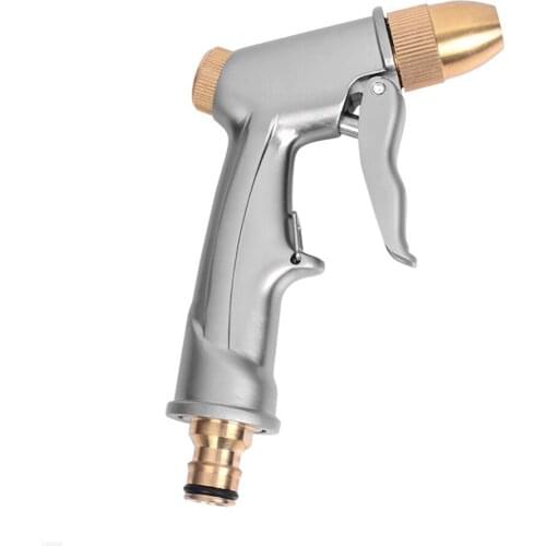 Metal High Pressure Water Spray Gun Brass Nozzle Garden Hose Pipe Lawn Car Wash Pop Copper Hose Spray Nozzle Gun Sprinkle 3