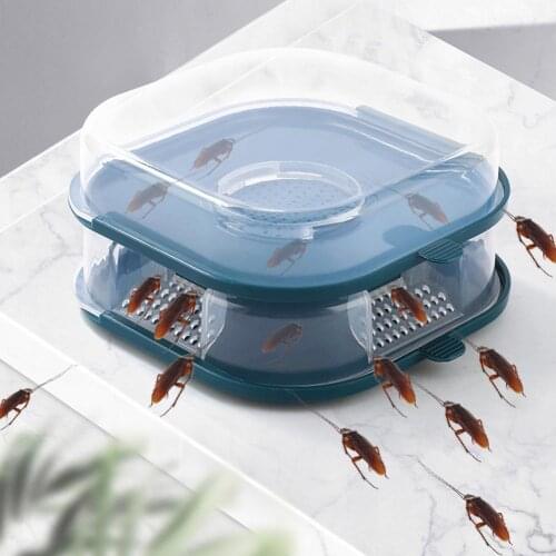 Reusable Bugs Cockroach Trap Box Automatic Insects Bugs Catcher For Indoor Kitchen Bathroom Bug Insects Box