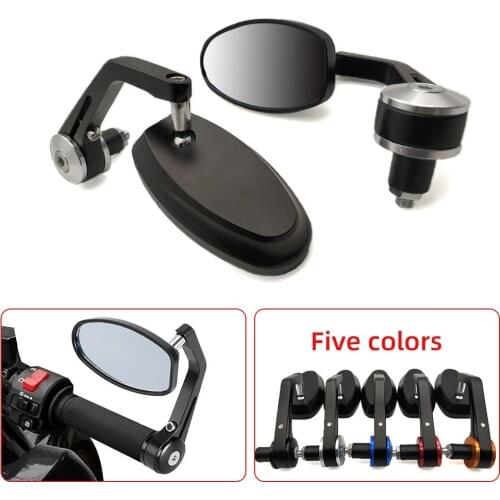 For Kawasaki Ninja 250 300R 300 250R 400R KX85 KX125 Motorcycle Aluminum Rear View 7/8" Handle Bar End Side Rearview Mirrors