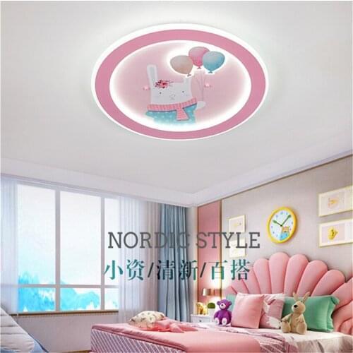 Cartoon Pink Childrens Room Ceiling Lights Modern Bedroom Lamp LED Nordic Ceiling Lamps Princess Balloon Girl Room Home Lamps