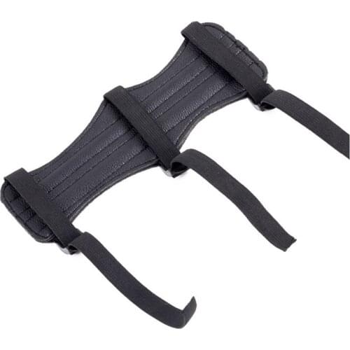 Archery Arm Forearm Guard Finger Tabs Protector Set for Traditional Recurve Bow QW