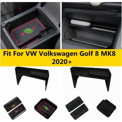 Car Front Door Handle Armrest Container Central Control Storage Box Interior Accessories For VW Volkswagen Golf 8 MK8 2020 2021