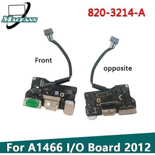Tested Original A1466 I/O Board USB Audio Board 820-3214-A for Macbook Air 13" A1466 DC Power Jack 2012 With Cable 821-1477-A