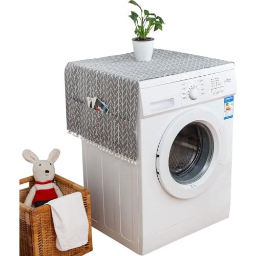 55*130cm Household Dustproof Cover Washing Machine Dustproof Cover with Pocket Home Dustproof Cloth for Refrigerator Microwave