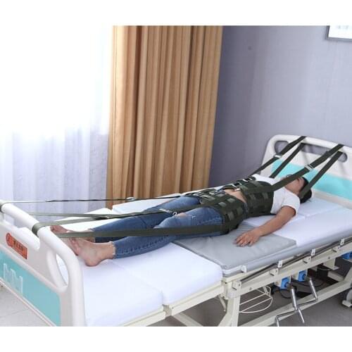 Widened lumbar traction device traction frame household belt pelvic stretcher waist joint protrusion sling canvas
