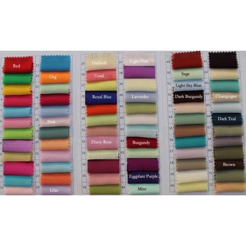 125 colors Chiffon Fabric Sheer Bridal Wedding Dress Lining Fabric Skirt Party Decorator Georgette tulle dress material