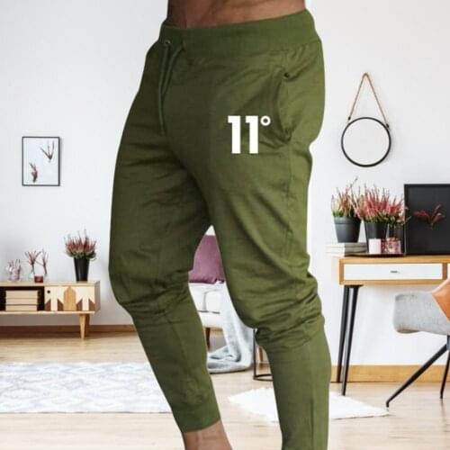 Sports Pants Number Print Ankle Tied Cotton Blend Men Pockets Slim Trousers Sweatpants for Fitness