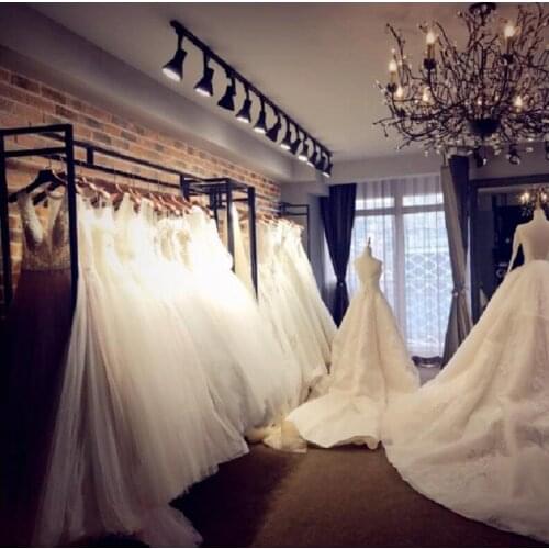 Tieyi wedding dress rack display rack, floor hanger wedding dress shop studio dress high-end shelf