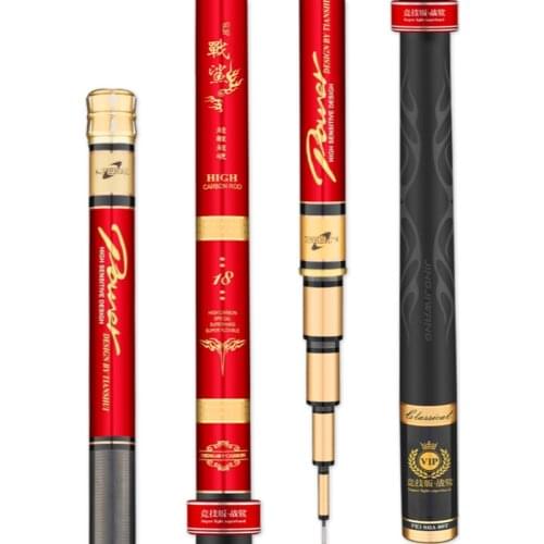 2.7m-7.2m Taiwan Fishing Rod Ultra Light 6H 8H Super Hard Hand Poles 60T Carbon Carp Fishing Cane 28/19 Tone Olta Fishing Tackle