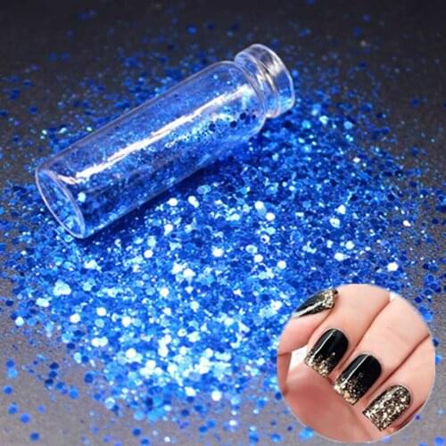 1 Pcs Dark Blue Ultrathin Sequins Nail Polish Silver Transparent Purple Rose Gold Color Nail Polish Nail Decoration Tool