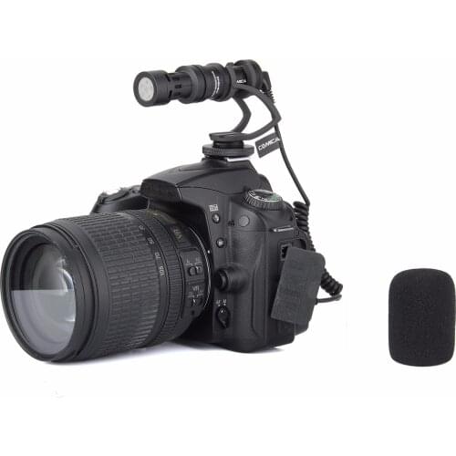 Comica CVM-VM10 II Directional Shotgun Video Microphone for DJI OSMO Smartphone GoPro and Micro Camera + Wind Muff+ Carry Case