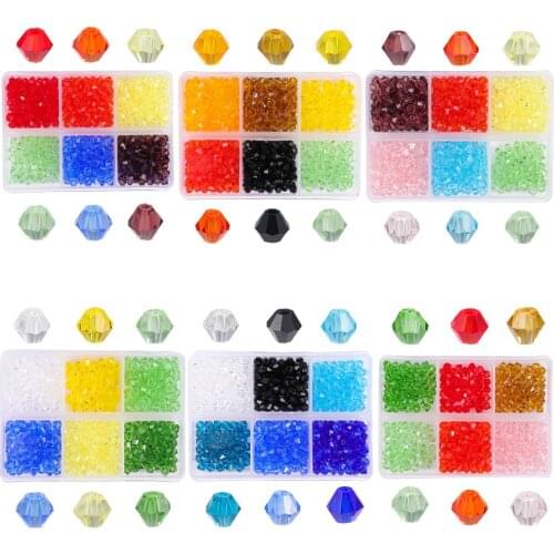 600Pcs Wholesale 4mm Glass Beads Crystal Beads Faceted Austria bead embroidery for Jewelry making Best Selling Color