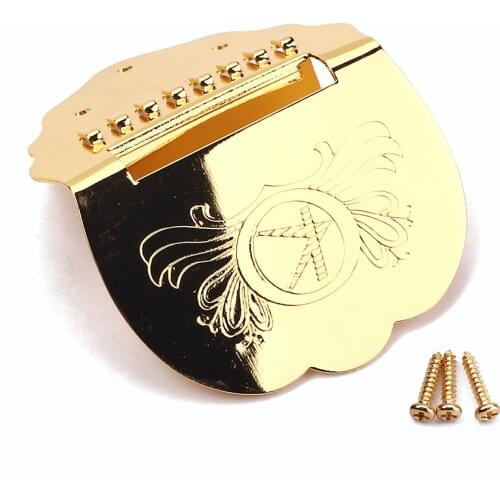 Vinatge Mandolin Gold Tailpiece FOR Mandolin Tailpiece W/Screws